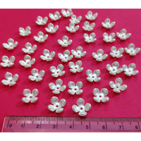 Get-Set-Go! (300 Pcs) 12Mm 4-Petal Flower Shaped Creamy White Pearl Plastic Beads For Jewelry, Arts & Crafts, Embroidery, Bracelets - Women, Girls & Kids. (Pearl 4 Petal)