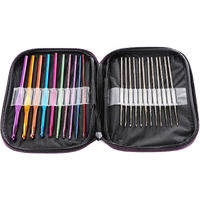 Rangteq Aluminum Crochet Hooks Knitting Needles Set With Case (Multicolor) - 22 Pieces