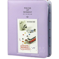 Fotocart 128 Pockets Mini Film Photo Album Pu Leather Cover For Fujifilm Instax Mini Liplay 11 9 8 7S 70 90 Link Instant Camera 3 Inch Polaroid Picture Name Card Holder (Light Purple, 128 Photo Album)