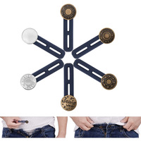 Detachable Buttons For Jeans, 6Pcs Pants Extender Button, Flexible Adjustable Waistband Extender Buttons For Men And Women,Jeans Waist Extender Metal Buttons No Sew Button For Extender Jeans Pants Collar