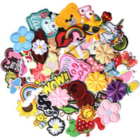 J.Carp 60Pcs Random Assorted Iron On Patches, Cute Sewing Applique For Jackets, Hats, Backpacks, Jeans, Diy Accessories, Style 2