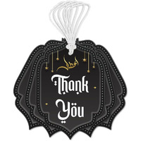 Festiko 40 Pcs Thank You Tags For Ramadan/Eid (Black), Thank You Tags, Eid Decorations, Ramadan Decorations, Tags For Ramadan Party, Eid Party Supplies