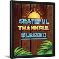 Chaka Chaundh - Gratitude Quotes Frames - Gratitude Posters With Frame - Grateful Thankful Blessed Wall Decor - Thank You Quotes Frames - (13.6 X 10.6 Inches)