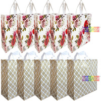 Divyana Bags For Return Gifts, Carry Bags For Gifting, Goodie Bags, 13X5X14 Inch, Pack Of 10