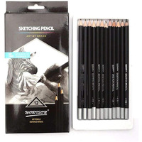 Kabeer Art Fine Art Drawing&Sketching Pencils 2H To 12B 12 Piece Set,Black