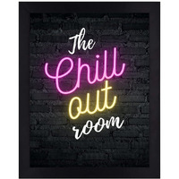 Interio Crafts Chill Out Motivational Wall Framed Poster, Inspirational Home Decor, Synthetic Wood, 13 X 10 Inches