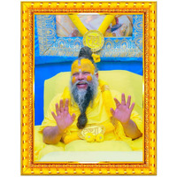 Divaframes Premanand Ji Maharaj Photo Frame - Spiritual Wall Hanging For Home Temple & Decor, Golden Wooden Frame Gift Item (10 X 12 Inch)