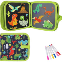 Ankzwee Kids Erasable Doodle Book Reusable Drawing Book Art Book Drawing Pads With 6 Watercolor Pens Portable Drawing Toy Books Gifts For Kids (Multicolor)
