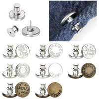 Multipurpose No Sew Classy Buttons For Jeans And Pants - Detachable, Adjustable Tightener For Clothes - Pack Of 8 Suitable For Hats And Bags Decorations