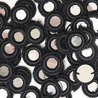 Embroiderymaterial Crochet Rings For Embroidery And Craft Purpose (Black, 100 Pieces, 18Mm)