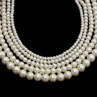 Embroiderymaterial Pearl Glass Beads Craft Jewellery Making Combo Set 5 Sizes 900 Pieces -3Mm,4Mm,5Mm,6Mm & 8Mm