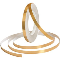 Krifa Enterprise Tile Gap Foil Line Tape - Self-Adhesive Waterproof Seam Sticker For Walls, Cabinets, Bedrooms, Living Rooms, And Kitchens (1Cm X 50M) Gold