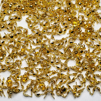 Indikonb Bead Tips Knot Covers | Clamshell Fold-Over Metal Open Knot Covers For Jewelry Making | Diy Accessory For Necklace & Bracelet | Pack Of 100 Pcs (Gold)