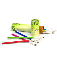 The Green Chapter - Plantable Seed Paper Pencil Set Of 10 Paper Pencils Recycled Seed Pencils Reusable Gift Set For Kids Multicolor
