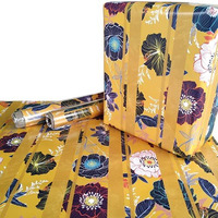 Evince - Thoughtful Presentations 25 Floral Thick Wrapping Paper (28 X 20 Inch, Standard, Bright Yellow)