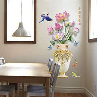 Indian Royals Floral Wall Stickers For Living Room - Flower And Nature Design For Home Garden Walls (60 Cm X 90 Cm)