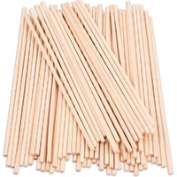 8 Inch Wooden Round Craft Stick Unfinished Natural Hardwood Sticks, Round,Wood Sticks For Crafting,Wooden,Art For Crafts (100)