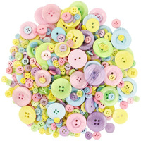 Hasthip 660Pcs Craft Buttons Kit For Clothes - Mixed Sizes Plastic Macaron Color Novelty Children's Clothing Buttons For Arts, Crafts, Diy, Decorations, Sewing