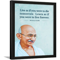 Chaka Chaundh - Suitable Mahatma Gandhi Quotes Wall Frames - Motivational Quotes Frames - Framed Posters With Frame - Photos With Quotes - (14 X 11 Inches)