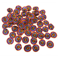 Embroiderymaterial Gota Patti Flowers Appliques Patches For Embroidery Decoration And Craft Making(Multi Color,100 Pieces)