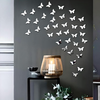 Vah- Kya Bat Hai !! Silver -Glass Stickers For Wall (Pack Of 40)