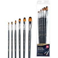 Deli Arte Nuevo W73894 Artist Range Filbert Nylon Fibre 6 Pcs Brush Set For Acrylics And Oil (No 2,4,6,8,12)