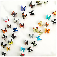 Jaamso Royals Multicolor 3D Butterflies Butterfly Stickers For Wall, Decoration Items, Stickers, For Walls Decoration (21 Cm X 30 Cm)