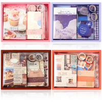 4 Sets Scrapbook Kit Vintage Scrapbooking Supplies Kit Aesthetic Journaling Supplies For Junk Journal With A6 Grid Notebook, Stationery, Aesthetic Scrapbook Paper Diy Art Craft Gift For Women Girls