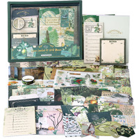 Draupnir Scrapbooking Supplies Kit,Vintage Botanical Aesthetic Scrapbook Kit For Junk Journal, Stationery,Bullet A6 Grid Notebook Diy Scrapbook Birthday Craft Gift For Teen Girl Kid Women