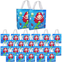 Funblast Multi-Purpose Reusable Hand Carry Bag - Mermaid Gifting Bags For Return Gifts, Non-Woven Carry Bags, Birthday Gifting Bags For Return Gifts (24)