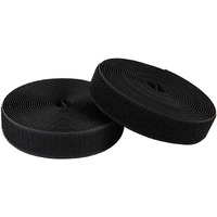 Aakriti Sew On Hook And Loop Tape, Non-Adhesive Sticky Back Nylon Fabric Fastener Interlocking Tape For Sewing Crafts Diy, Clothes & Shoes (Size: 1.5 Inch) (5 Mtr - Black)