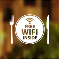 Fusion Graphix Wifi Free Wall Sticker For Businees, Resturant, Caf, Office (White)