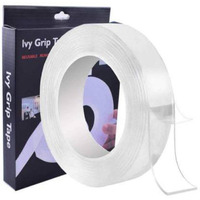 Gtc Ivy Grip Tape Strong Removable Washable And Reusable Anti Slip Double Sided Transparent Tape. (1 Meter)