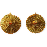 Nnj Group Golden Color Gota Patti Flowers Appliques Patches For Embroidery Decoration And Craft Making Design 4Cm 100Pcs