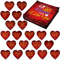 Funblast 20 Reasons Why I Love You Printed On Little Hearts Valentine Gift Box  Valentine Gift For Boyfriend, Gift For Girlfriend, Love Message Box, I Love You Gifts For Husband & Wife