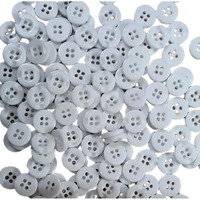 On Blow Round White Resin Sewing Buttons, 11 Mm, Pack Of 150, 4 Holes