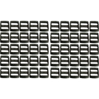 Aakriti 3/4 Inch/ 20Mm (Inner Length) Plastic Tri-Glide Slides Button Bulk Adjustable Webbing Triglides Slider Buckle For Belt Backpack Bags Sewing Bag Strap Adjuster (50Pcs-Bag-Strap-Adjuster)