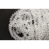 Omx 345 Pc, 8Mm Roundelle Glass Beads For Jewellery Making (69 Crystals In 1 Line) 5 Lines, Approx 345 Beads (Transparent)