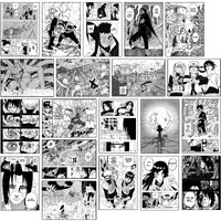 Paper9Store Manga Poster Set Of 20 Manga Wall Posters, 8.2X11.8 Inch Adhesive Tape Attached 300 Gsm Cardstock, Anime Manga Wall Decor (Naruto)