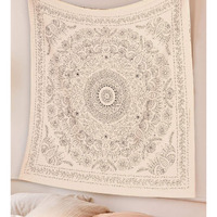Sheetkart Mandala Tapestry Wall Hanging, Medallion Indian Cotton Printed Floral Art, Wall Dcor Tapestries - Small, Beige