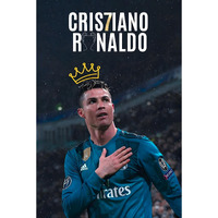 Cristiano Ronaldo Posters | Ronaldo Stickers Wall | Cr7 Motivational Poster | Ronaldo Name Sticker | Ronaldo 7 Poster | Cr7 Wall Sticker | Ronaldo Poster 12X18 For Room Decoration