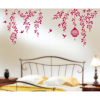 Decals Design 'Hanging Vines With Cage And Birds' Wall Sticker (Pvc Vinyl, 70 Cm X 50 Cm)