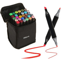 Wynhard Alcohol Markers Set Drawing Markers Colour Markers Dual Tip Brush Pens & Chisel Alcohol Based Art Markers Alcoholic Sketch Markers For Kids Adults Coloring & Illustration Twin Markers Set 30Pc