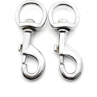 Woofy Swivel Snap Hooks, Metal Heavy Duty Eye Clasp Multipurpose- Best For Spring Pet Buckle, Key Chain For Linking Dog Leash Collar, Diy Project (Pack Of 2)