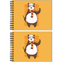Tinywalk M Sketch Book Drawing Pad Landscape Black Sketch Book Thick Sheets (A4 Size,100 Sheets/200 Pages, Pack Of 2)