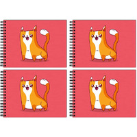 Tinywalk T Sketch Book Drawing Pad Landscape Sketch Book Drawing Thick Sheets (A4 Size,100 Sheets/200 Pages, Pack Of 4)