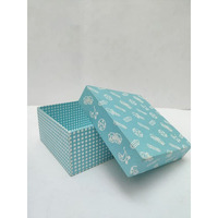 Acl Creations Cardboard Box For Birthday Hamper, Diwali Hampers, Return Gift, Corporate Gifting|Pack Of 2 (Top Bottom Box It's A Boy Design) (Size 6X6X3 Inchs),Sky Blue