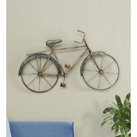 Anshika Internationalmetal Abstract Antique Cycle Wall Decor/Wall Hanging For Living Room Office Hotels 36 * 2 * 22(Gold) Inch