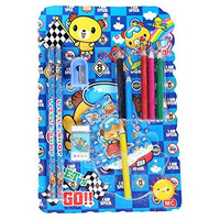 Gtc School Stationery Kit For Kids (Pencil, Sharpener, Rubber, Color Pencil,Diary) 885 (Pack Of 10, Blue)