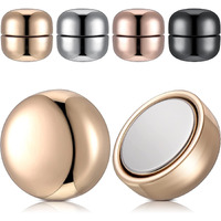 Sannidhi 4 Pairs Hijab Pins Round Hijab Magnetic Pins For Women Girls Multi-Use Pinless Magnet Pins For Hijab Muslim Scarf Saree Pins Clothing Button Clips